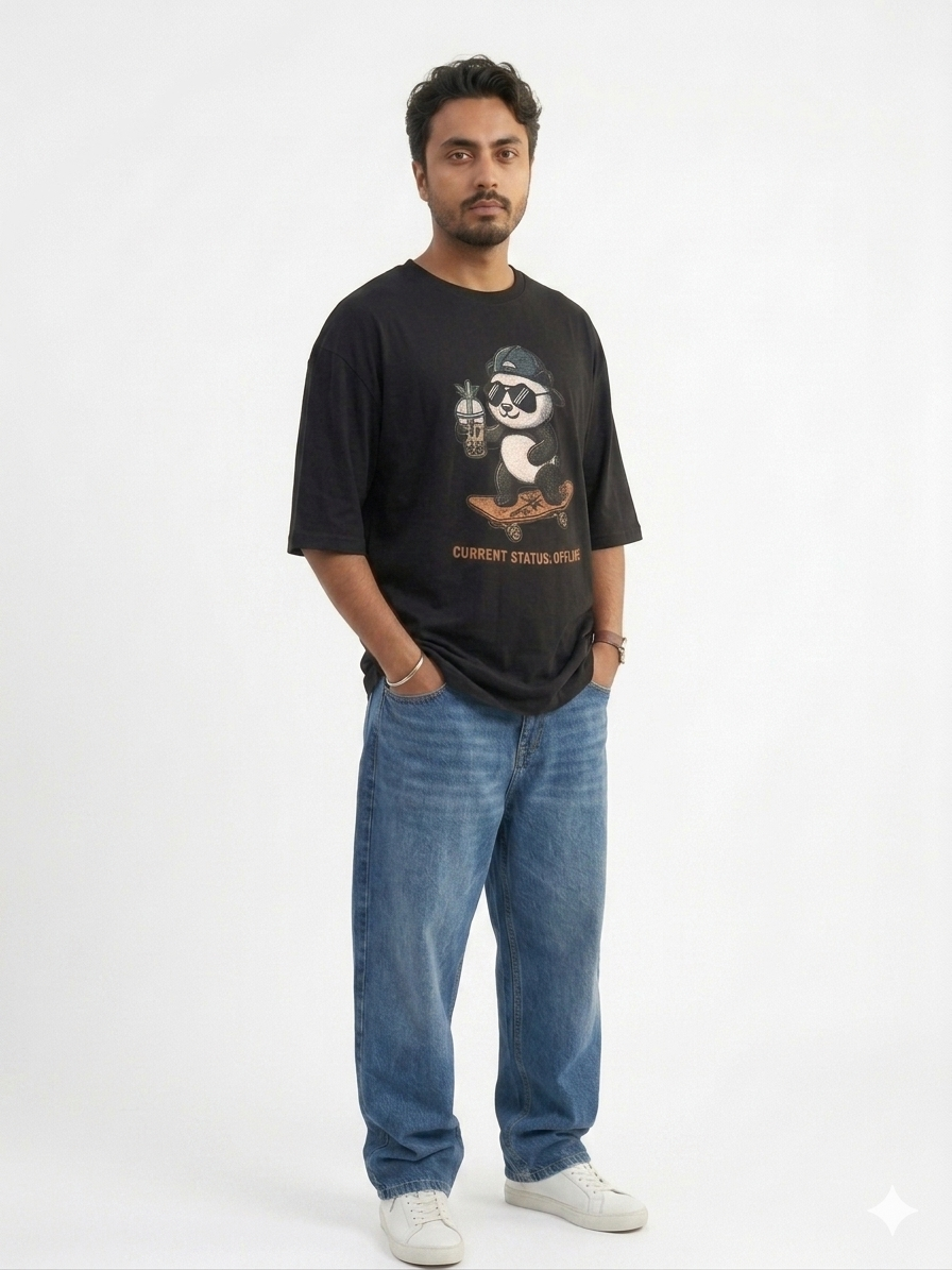 Zenetix Men's "Current Status: Offline" Oversized T-Shirt – Premium Heavyweight Streetwear (Copy)