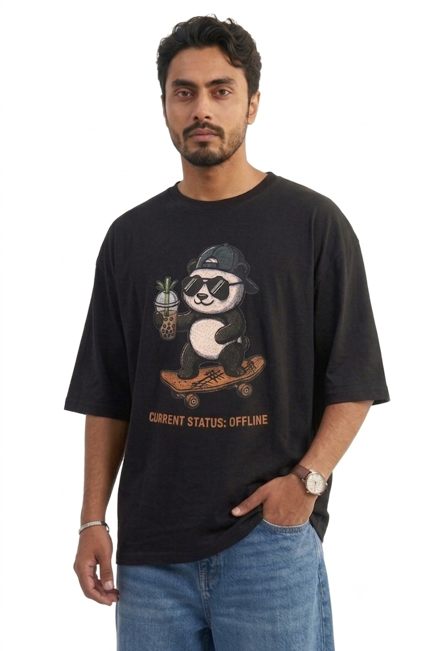 Zenetix Men's "Current Status: Offline" Oversized T-Shirt – Premium Heavyweight Streetwear (Copy)